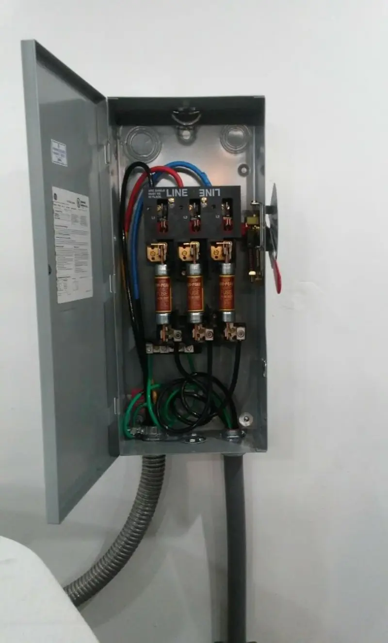 Three-phase disconnect switch installed for Electrical Wiring & Rewiring in O'Neill